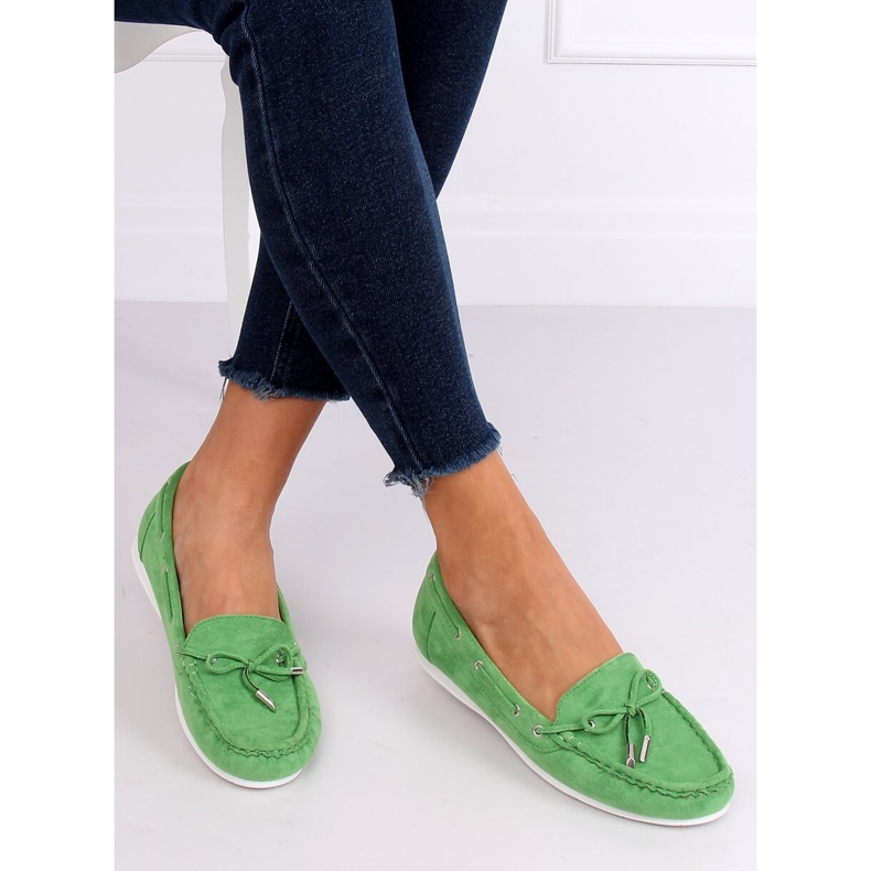 Green Women's loafers RQ-1 Green 1