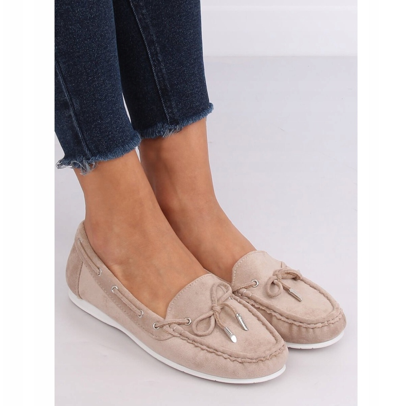 Women's beige loafers RQ-1 Beige 2