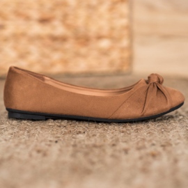 Clowse Comfortable Suede Ballerinas brown 1