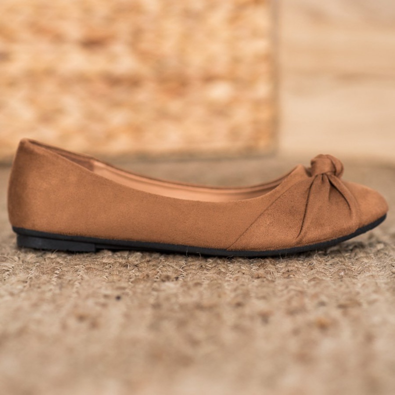 Clowse Comfortable Suede Ballerinas brown 1