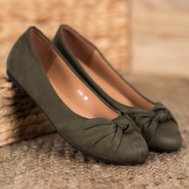 Clowse Comfortable Suede Ballerinas green 1 Clowse Comfortable Suede Ballerinas green 1