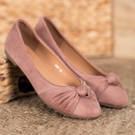 Clowse Comfortable Suede Ballerinas pink 1 Clowse Comfortable Suede Ballerinas pink 1