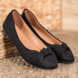 Clowse Comfortable Suede Ballerinas black 1