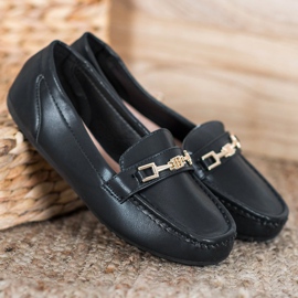 Fama Elegant Black Moccasins 1