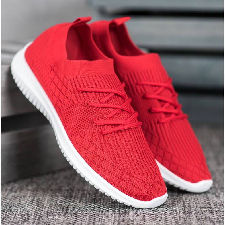 SHELOVET Openwork Sport Shoes red 1
