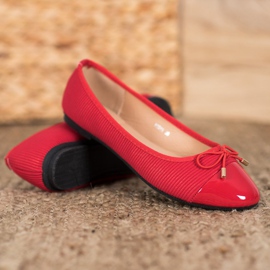 Fama Pinstripe ballerina red 2 Fama Pinstripe ballerina red 2
