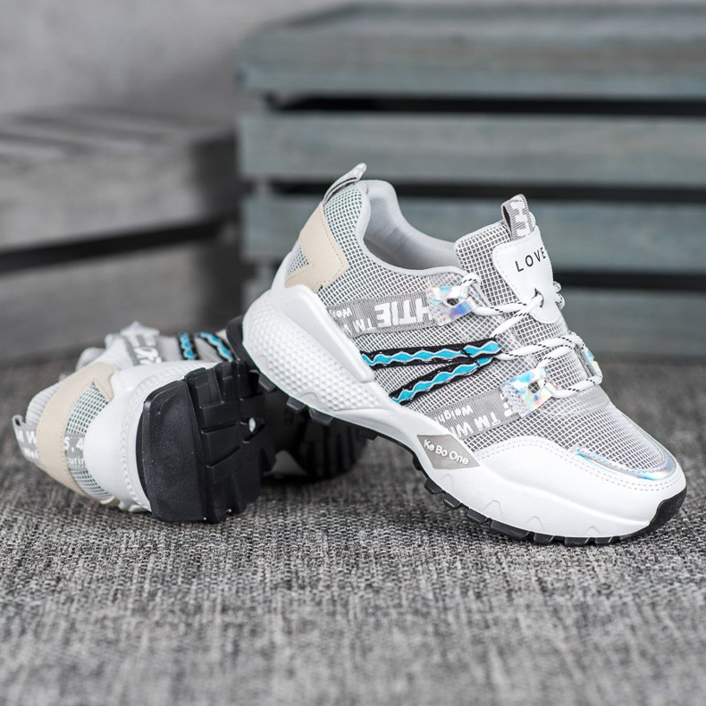 Bona Love Mesh Sneakers white grey 1