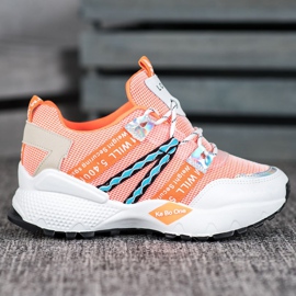 Bona Love Mesh Sneakers white orange 1