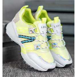 Bona Love Mesh Sneakers white multicolored green 1