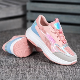 Bona Pink Sneakers With Mesh blue grey 2