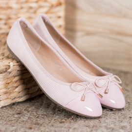 Fama Pinstripe ballerina pink 1