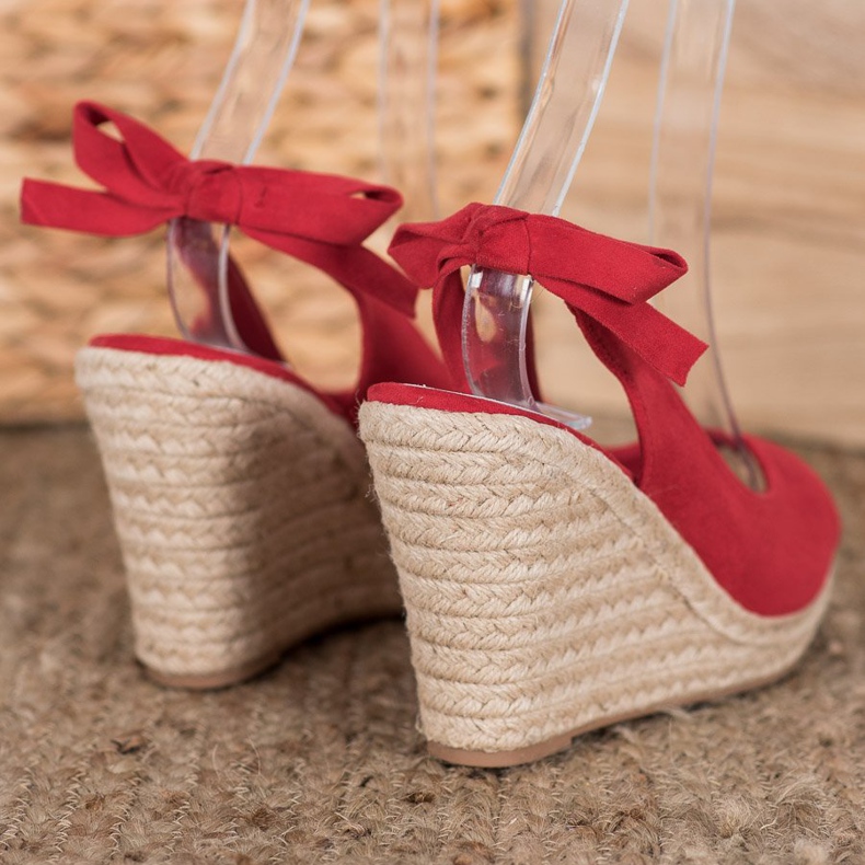 Goodin Tied Espadrilles Sandals red 1