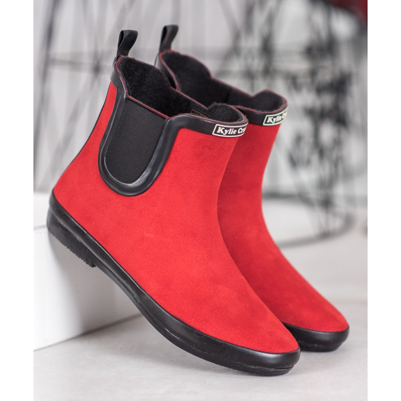 Kylie Red galoshes 1