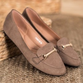 SHELOVET Suede In Ballerinas brown 1