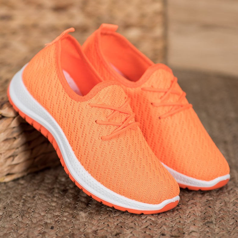 SHELOVET Orange Openwork Sports Shoes 1 SHELOVET Orange Openwork Sports Shoes 1