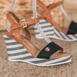 Goodin Fashionable wedge sandals brown black multicolored 1 Goodin Fashionable wedge sandals brown black multicolored 1