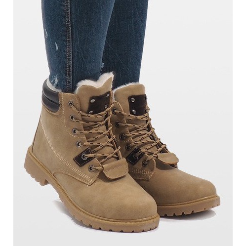 Camel insulated boots D494C-8 brown 2