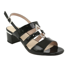 Caprice sandals women's shoes with decoration 28208 black 1