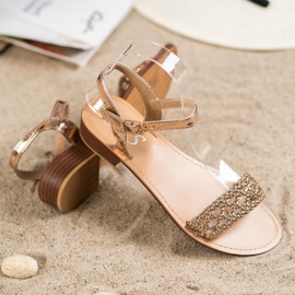 Small Swan Elegant Braided Sandals yellow 1