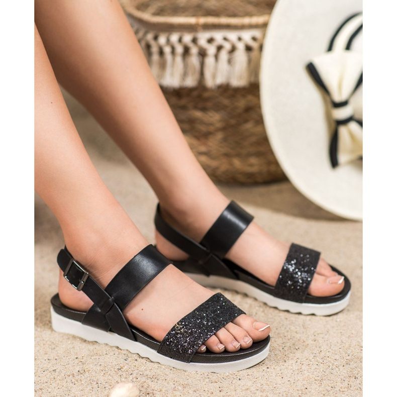 Filippo Black Sandals On The Platform 1