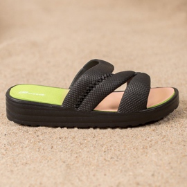 Bona Comfortable Black Slippers 2