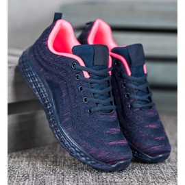 Bona Light Textile Footwear navy blue pink 1