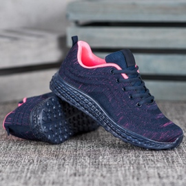 Bona Light Textile Footwear navy blue pink 2