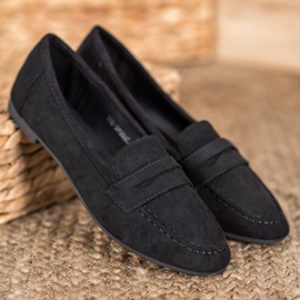SHELOVET Casual Suede Loafers black 1