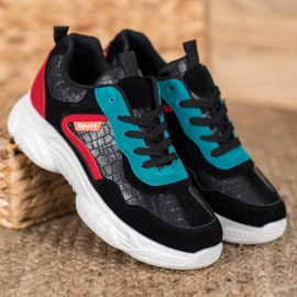 SHELOVET Sport Suede Sneakers black multicolored 1