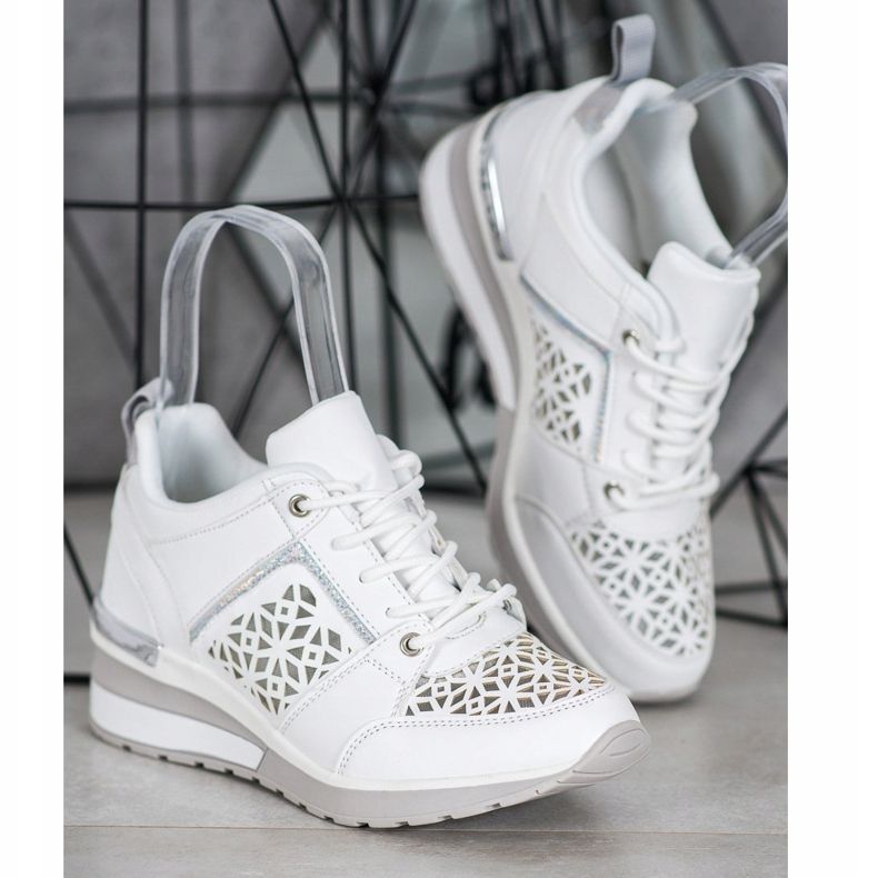 Kylie Sneakers With Openwork Pattern white 1