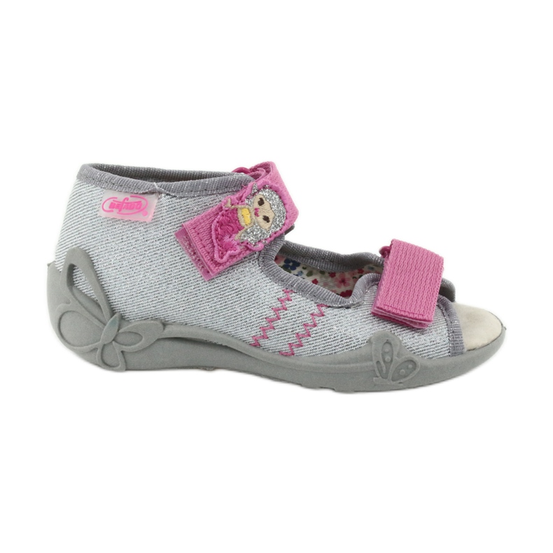 Befado yellow children's shoes 342P012 pink grey 1