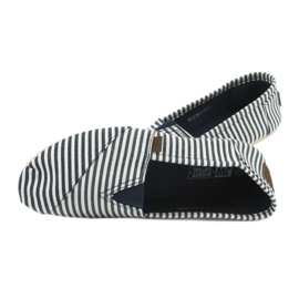 Wishot Comfortable, fashionable striped sneaker 32-065, white and blue 5