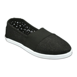 Wishot Girls' shiny black and sloppy sneakers 44-053 1