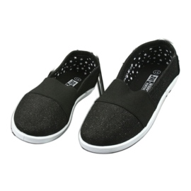 Wishot Girls' shiny black and sloppy sneakers 44-053 3