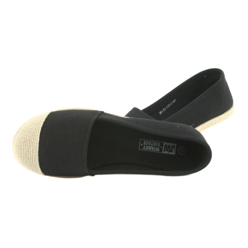 Wishot 32-130 ballerinas espadrilles black 5