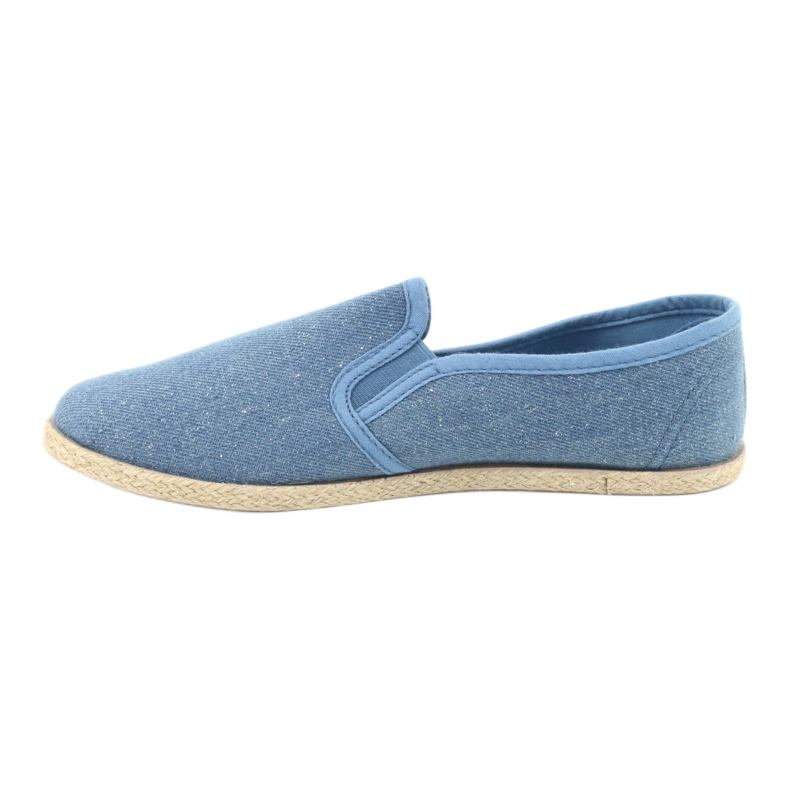 Wishot Women's espadrilles with glitter 32-187 blue 2 Wishot Women's espadrilles with glitter 32-187 blue 2