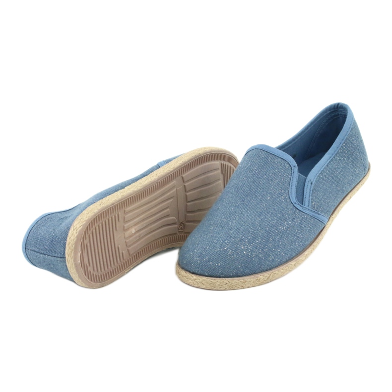 Wishot Women's espadrilles with glitter 32-187 blue 4 Wishot Women's espadrilles with glitter 32-187 blue 4