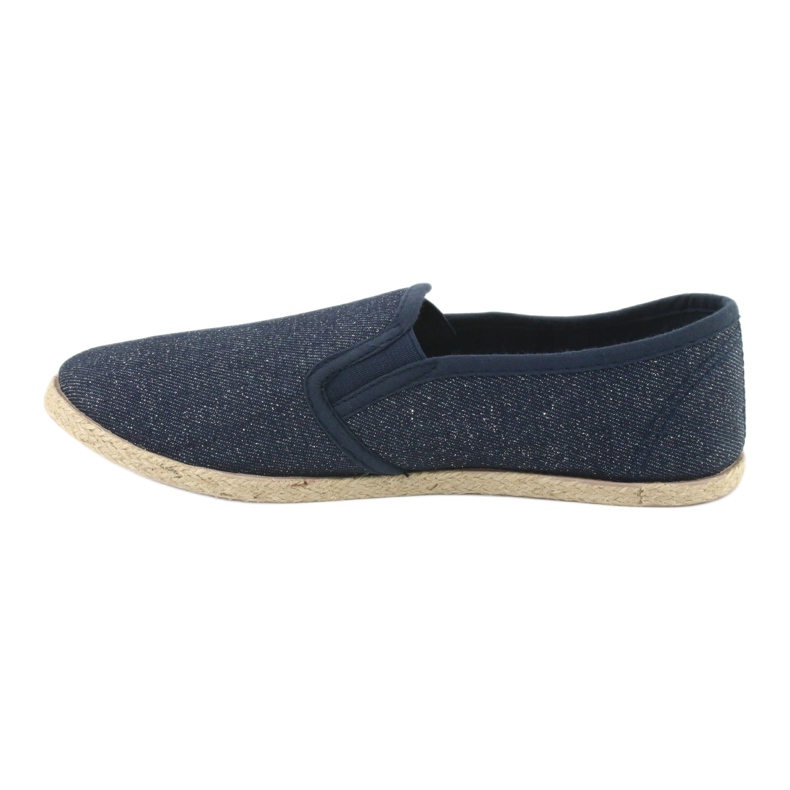Wishot Women's espadrilles with glitter 32-187 navy blue 2