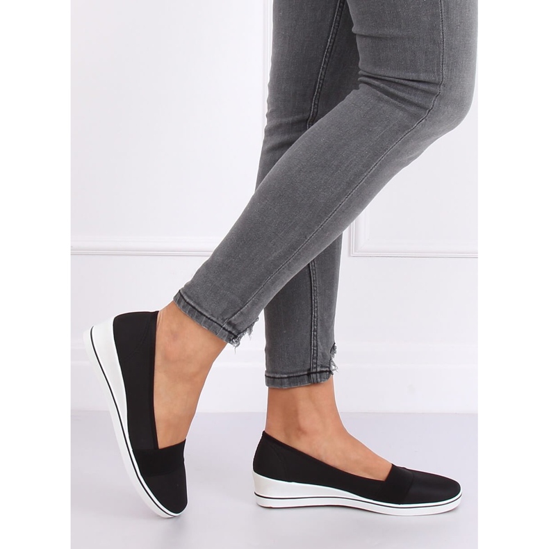 Black wedge ballerinas S81B001 Black 1