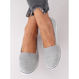 Gray ballerinas on wedges S81B001 Gray grey 1
