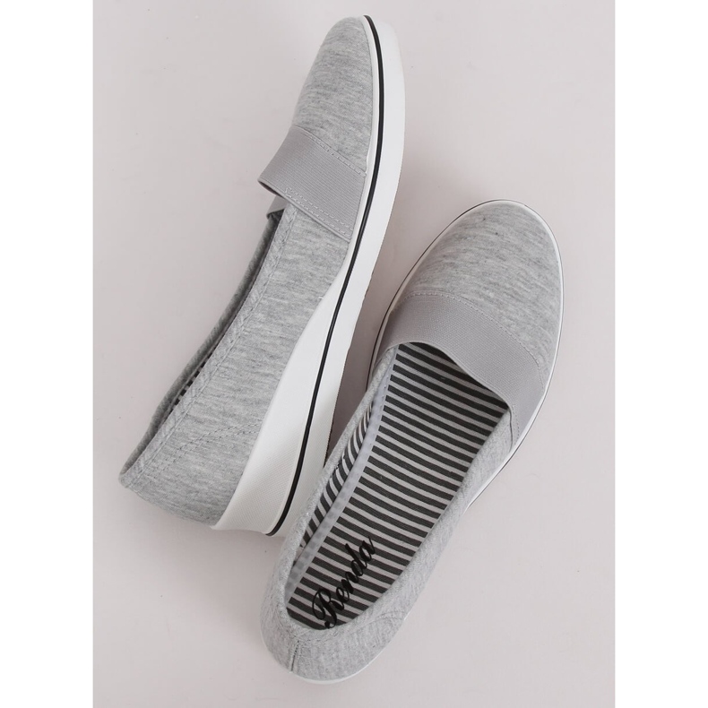 Gray ballerinas on wedges S81B001 Gray grey 2