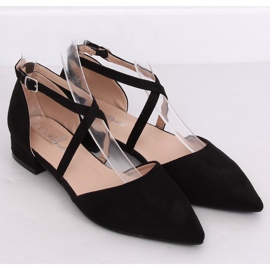 Black S-880 Black cut ballerinas 1