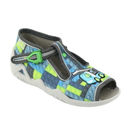 Befado children's shoes 217P104 blue grey green 2