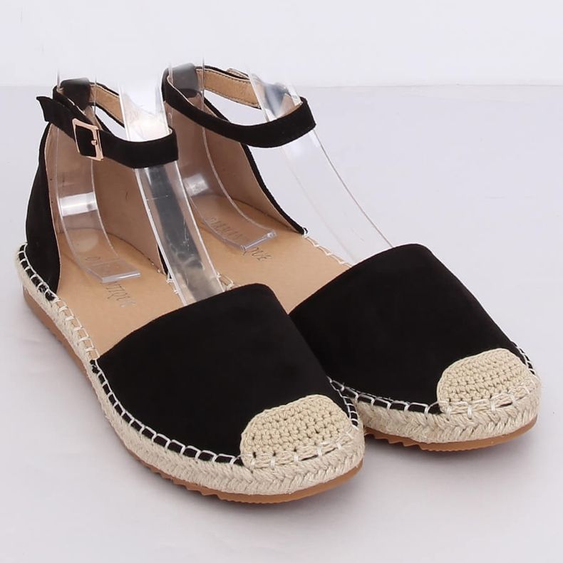 Black women's espadrilles YSD810 Black 1