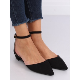 Black MM-795 Black cut ballerinas 2