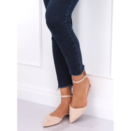 Beige cut ballerinas MM-795 Beige 1