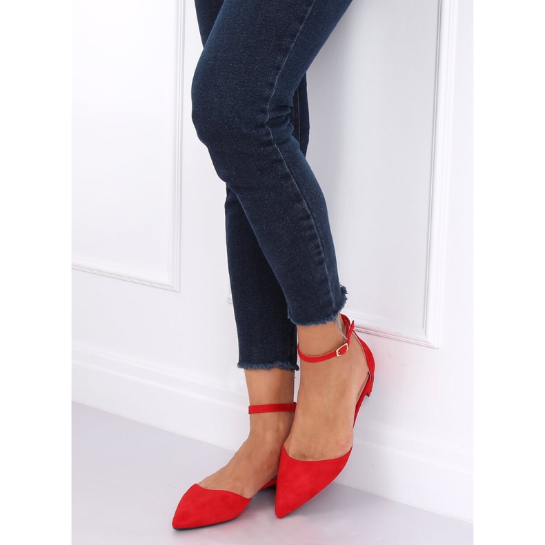Red cut ballerinas MM-795 Red 2