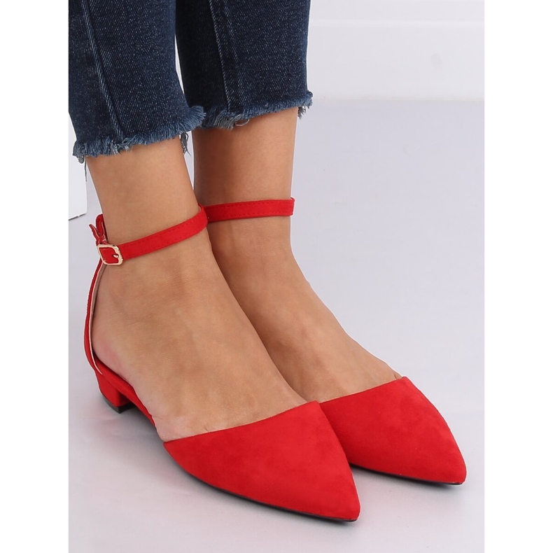 Red cut ballerinas MM-795 Red 1