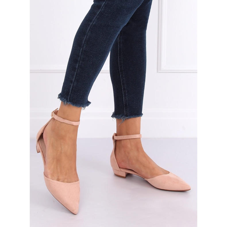 Pink cut ballerinas MM-795 Pink 2