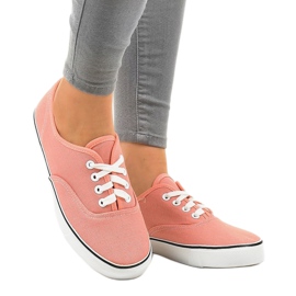 Classic salmon women's sneakers DTS92A-36 multicolored orange pink 1
